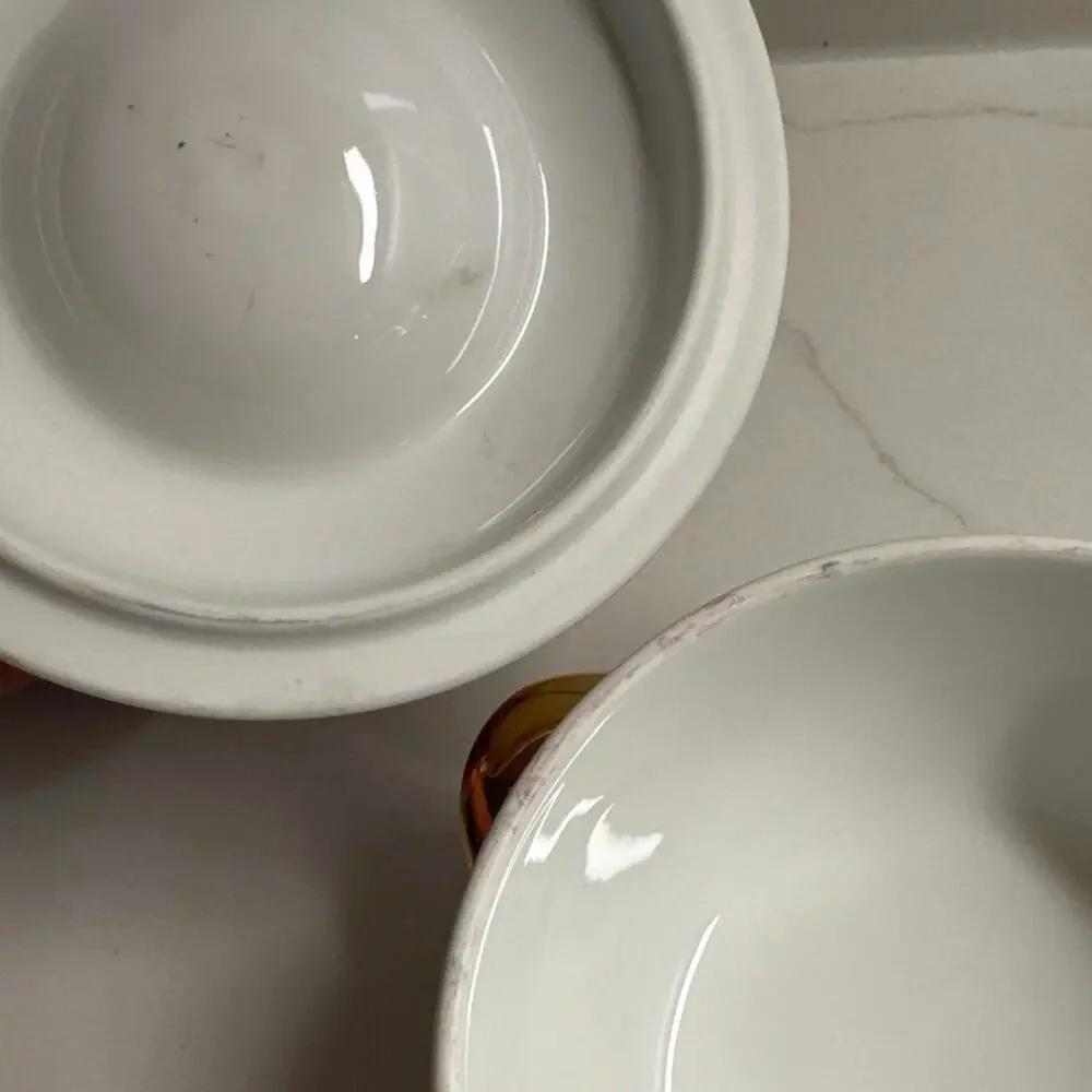 RARE Royal Worcester Evesham Gold 4” Round Covered Individual Casserole Dish